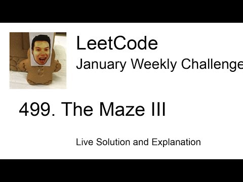 499. The Maze III - Week 4/5 Leetcode January Challenge