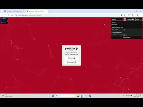Particles js Lightweight Library 21 Day