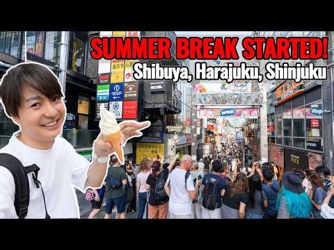 Japan Summer Break Finally Started! Shibuya, Harajuku & Shinjuku Live!