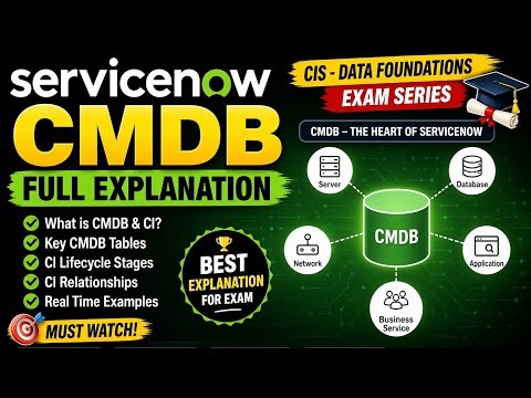 ServiceNow CMDB Explained with Live Demo 🔥 | CIS Data Foundations Exam Prep