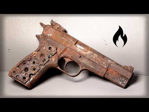 Gun Restoration | Fire damaged Browning Hi Power, (with test firing) #restoration