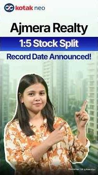 Ajmera Realty Stock Split Latest News🚨 Record Date | Eligibility, Ratio