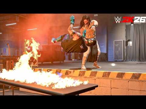 Rey Mysterio vs Dominik Mysterio backstage brawl full fight intense WWE style action