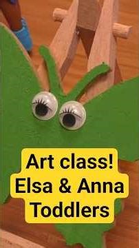 Art class 🙂 Elsa & Anna toddlers #shorts