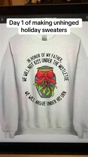 Day 1 of making unhinged holiday sweaters