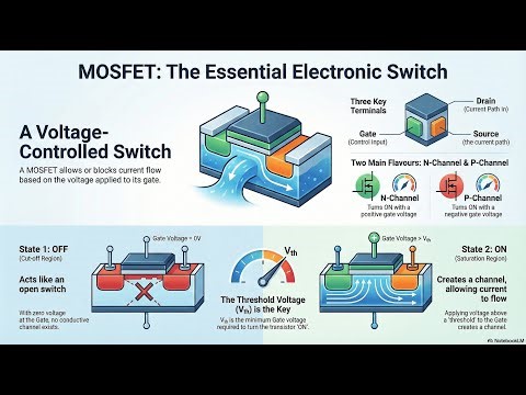 MOSFET Fundamentals: Principles, Applications, and Comparison to BJTs