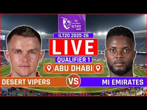 ILT20 Live: Desert Vipers v MI Emirates Qualifier 1 Live Scores | DV vs MIE Live Scores & Commentary