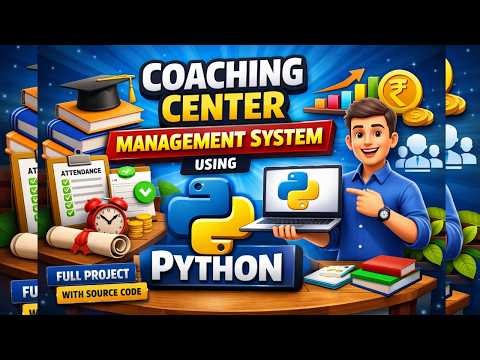 📚 Coaching Center Management System using Python | Full Project development with binarybrain0100.