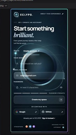 I Built a CRAZY Login Page Using HTML, CSS & JavaScript! 🚀🌌