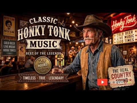 Classic Country Music Live 24/7 | Honky Tonk Bar Songs and Whiskey Nights