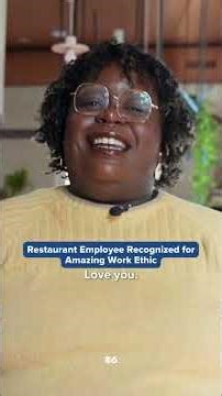 Restaurant Employee Honored for Amazing Work Ethic