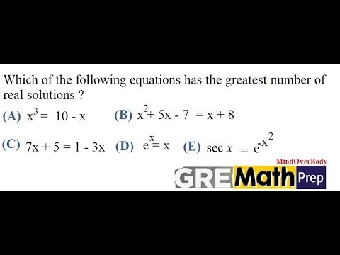 find the number of Real Roots | GRE MATH Subject Paper