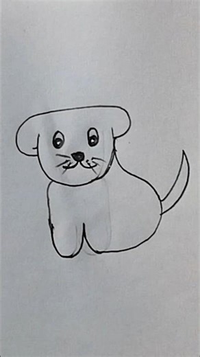 How to draw a cute Puppy Dog easy step by step 🐕 #shorts #art #viral #trending #drawing #puppy #dog