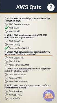 Can You Pass This AWS Quiz? (Part 3) KMS, CloudWatch, CloudTrail, VPC #quizshorts #quizshort