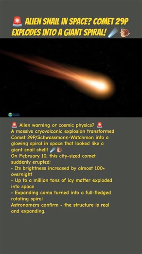 🚨 Alien Snail in Space? Comet 29P Explodes Into Giant Spiral! ☄️🐌