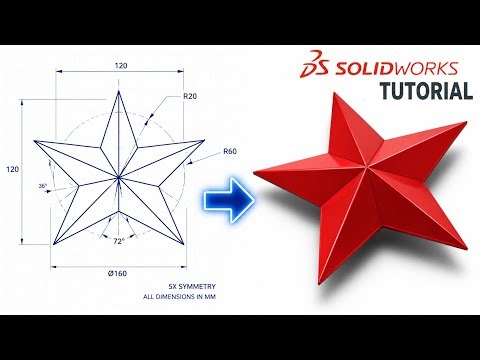 How to Design a 3D Star in SolidWorks | Easy Beginner Tutorial ⭐
