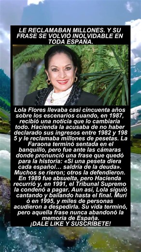 LE RECLAMABAN MILLONES. Y SU FRASE SE VOLVIÓ INOLVIDABLE EN TODA ESPAÑA.