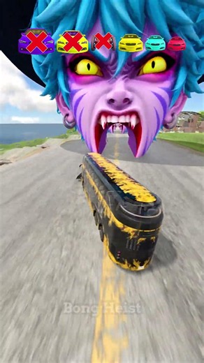 Big and Small Car vs Baby Saja Hat Demon - BeamNG.Drive