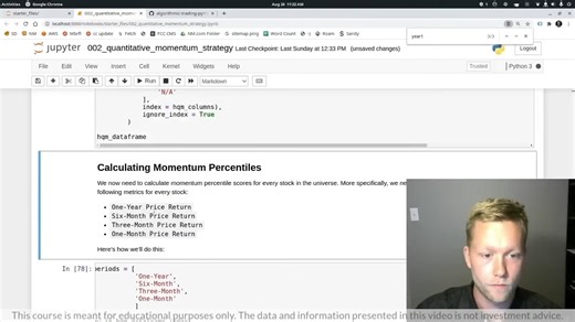 Algorithmic Trading Using Python - Full Course