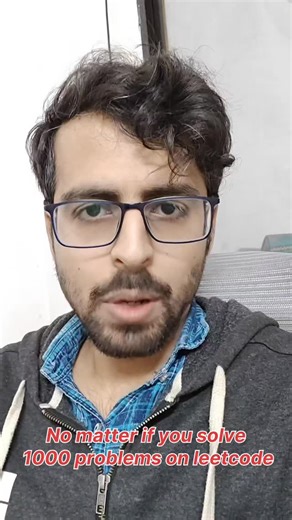 Deepak Manglani on Instagram: "No matter if you’ve solved 1000+ LeetCode problems No matter if you’re top-rated on Codeforces or CodeChef In the end, one interview round decides everything. And that round doesn’t test numbers - it tests thinking. If you can’t explain why an approach works, If you’ve only copied solutions instead of struggling yourself, You won’t grow into a great engineer. Coding alone won’t make you succeed. Your approach will. I’ve solved 1000+ problems, And I still face quest