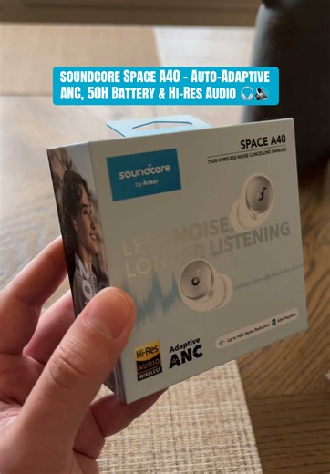 Auto-adaptive ANC, 50H battery, and Hi-Res Audio 🎧🔊 soundcore Space A40 – your personal space, anywhere. Grab yours! #soundcore #SpaceA40 #ANC #WirelessEarbuds #tiktokshopbacktoschool