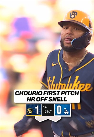 One pitch, one run! Chourio lead off homer! #Milwaukee #Brewers #mlb #baseball #playoffs