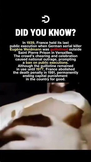 In 1939, France carried out its last public guillotine execution