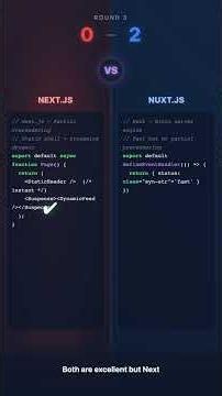 Next.js vs Nuxt.js Framework Battle