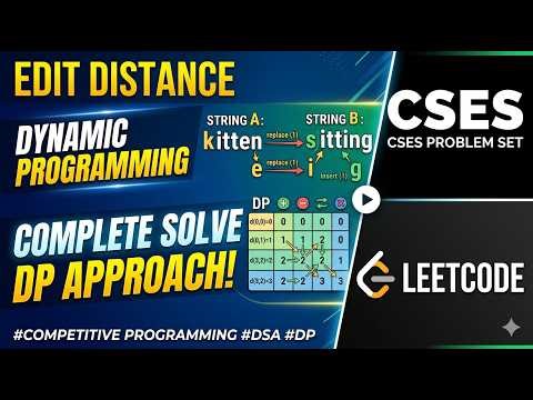 Edit Distance DP Explained | CSES + LeetCode | Step-by-Step Dynamic Programming