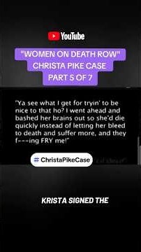 "WOMEN ON DEATH ROW" CHRISTA PIKE INTERVIEW #ChristaPikeCase #Womenondeathrow #killerwomen