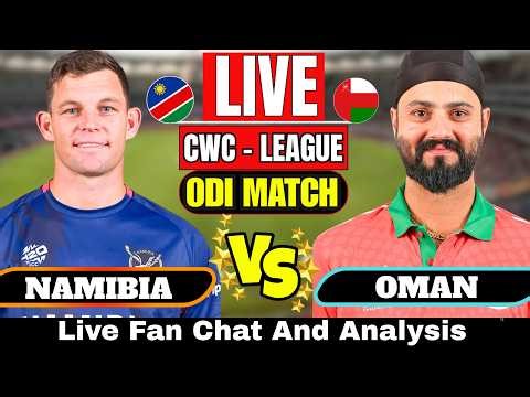 🔴 LIVE: Namibia vs Oman | 93rd ODI | Live Score & Commentary | CWC Today Match