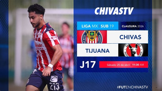 🔴 EN VIVO: Chivas vs Xolos Sub19 | Jornada 17 Clausura 2026.