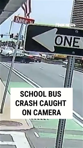 NEW: School bus crash CAUGHT ON CAMERA #foxnews #news #us #fox