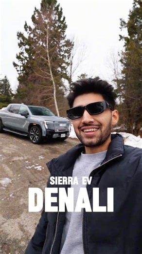 Vandan on Instagram: "Watching the GMC Sierra Denali EV Max Range CRABWALK never gets old 🦀⚡ Four-wheel steering seriously changes the game in tight spaces. This all-electric pickup packs up to 760 hp, insane instant torque, and up to 740 km of range, while still delivering luxury, tech, and real truck capability, 0–100 km/h in around 4.5s and towing power to match. Big, bold, and surprisingly agile. Full post + full review coming soon. Huge thanks to @gmccanada for letting me spend some time w