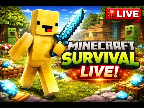 MINECRAFT SURVIVAL LIVE #1 | ROAD TO 120K