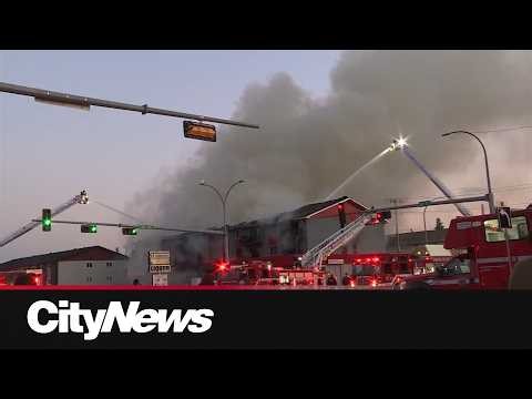 Edmonton Fire Rescue, Police respond to fire, collision at North end apartment
