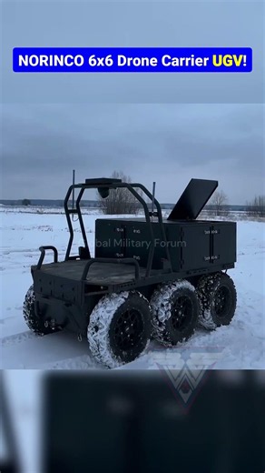 China Unveils 6x6 UGV with Swarm Drone Launcher