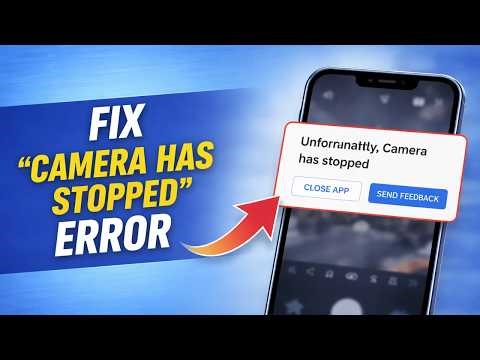 Fix Unfortunately Camera Has Stopped Error | Camera Not Opening Problem