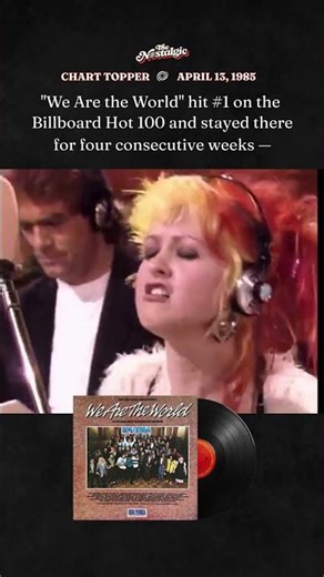 🌍 We Are the World Hit #1 On This Day in 1985 | Chart Toppers 📈 #WeAreTheWorld #1980s #80smusic