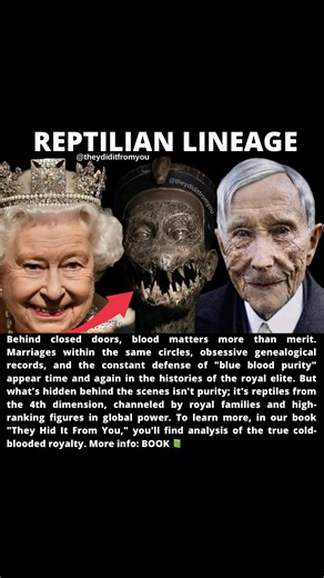 They hid it from You 👁 on Instagram: "REPTILIAN LINEAGE: BLOODLINES ABOVE THE LAW For centuries, certain families have been surrounded by symbols of power, secrecy, and continuity that seem to defy normal historical logic. Royal portraits, ancient effigies, and ceremonial relics repeat the same visual language: elongated features, cold gazes, predatory iconography, and bloodlines carefully preserved through strategic unions. Nothing is random at the top. Power does not like dilution, and herita