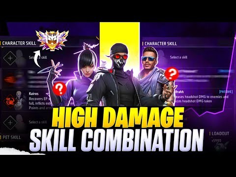 NEW (UNFAIR) HIGH DAMAGE SKILL COMBINATIONS ✅ || Best Character Combination in Free Fire
