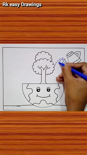 Earth Day Drawing / Earth Day Poster Drawing / Earth Day Chart / Save Earth drawing #shorts #earth