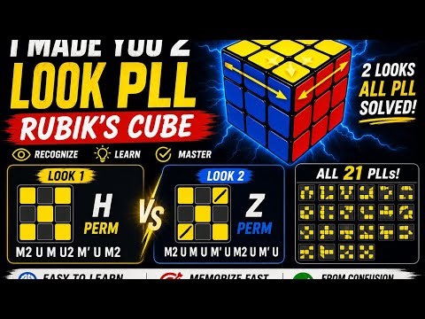 Learn 2 Look PLL FAST ⚡ | Beginner CFOP Guide