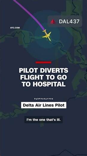 Pilot diverts flight to go to hospital