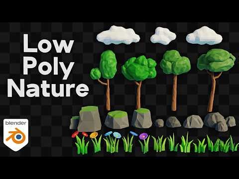 How to Create Low Poly Nature in Blender 🌳