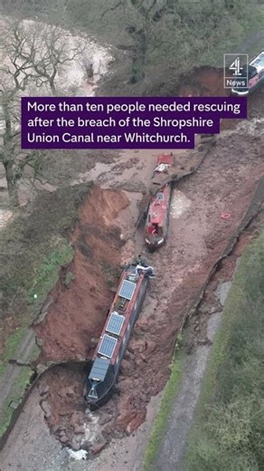 Sinkhole swallows canal boats