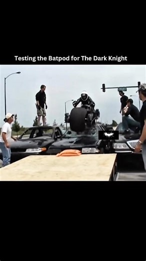 Testing the Batpod for The Dark Knight was absolutely insane. #batman #batmanbike #movie