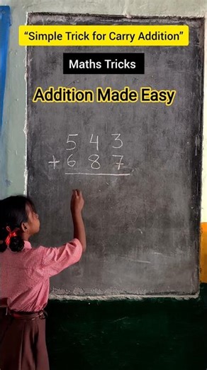Maths Tricks 🏆 | Easy Addition Trick | Simple Math Teaching Method | #mathematics #maths #addition
