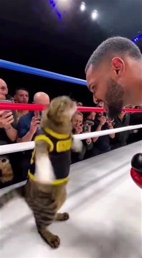 Wait for the knockout 😭🐱 #funny #shorts