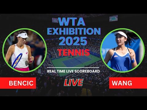 Belinda Bencic vs Xinyu Wang Live Scores | WTA Exhibition Tennis Match 2025